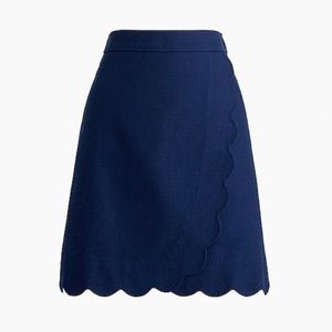 J Crew Factory Navy Scallop Skirt 6